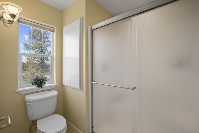 4127 S Sullivan Rd, Veradale, WA 99037 - full bath featuring a shower stall, toilet, and baseboards