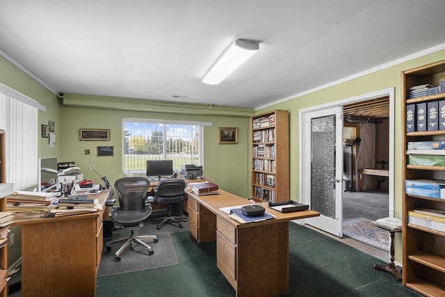 4127 S Sullivan Rd, Veradale, WA 99037 - office area with dark carpet and crown molding