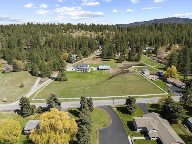 4127 S Sullivan Rd, Veradale, WA 99037 - birds eye view of property featuring a view of trees and a mountain view