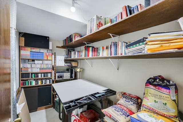 view of storage area