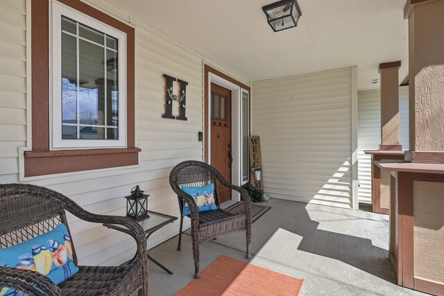 view of patio featuring covered porch