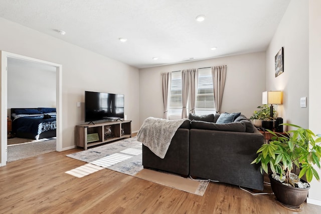 18706 E Flat Rock River Ave, Spokane Valley, WA 99016 - living area featuring recessed lighting and wood finished floors