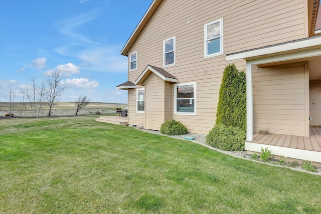 28222 N Wild Rose Ln, Davenport, WA 99122 - exterior space with a lawn and a deck