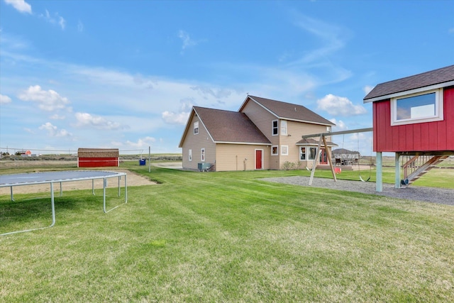 28222 N Wild Rose Ln, Davenport, WA 99122 - view of yard with a trampoline