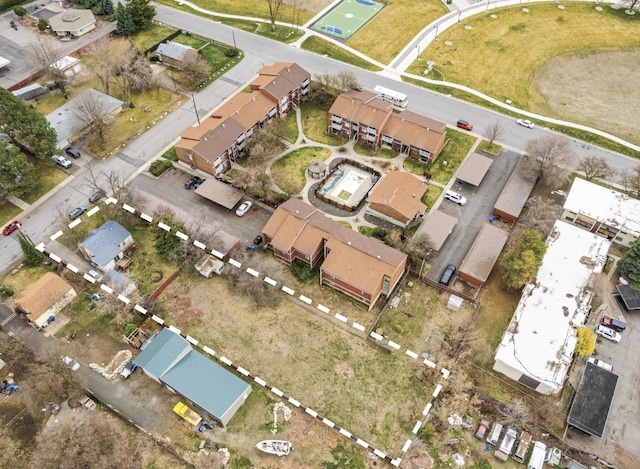 aerial view featuring a residential view