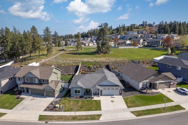 drone / aerial view featuring a residential view