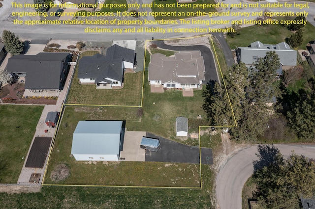 drone / aerial view featuring a residential view