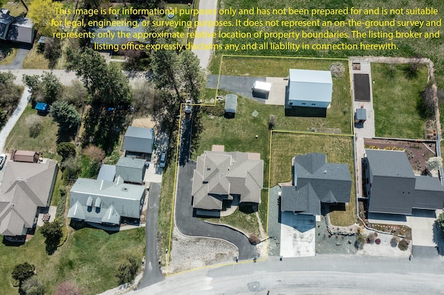 aerial view featuring a residential view