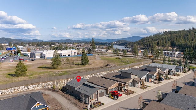 3306 N Ladalia Dr, Coeur D Alene, ID 83814 - birds eye view of property featuring a mountain view and a residential view