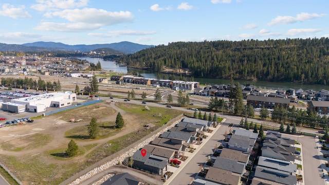 3306 N Ladalia Dr, Coeur D Alene, ID 83814 - aerial view featuring a water and mountain view and a wooded view