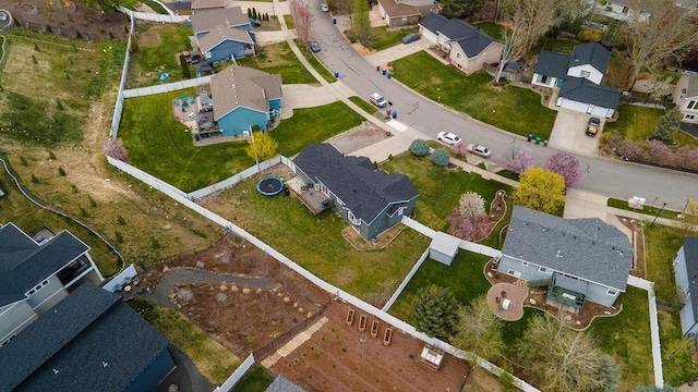 bird's eye view featuring a residential view