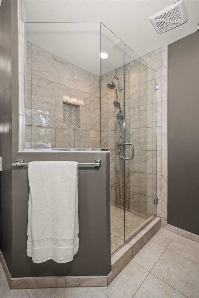 2711 S Pittsburg St, Spokane, WA 99203 - full bathroom featuring a stall shower and tile patterned floors