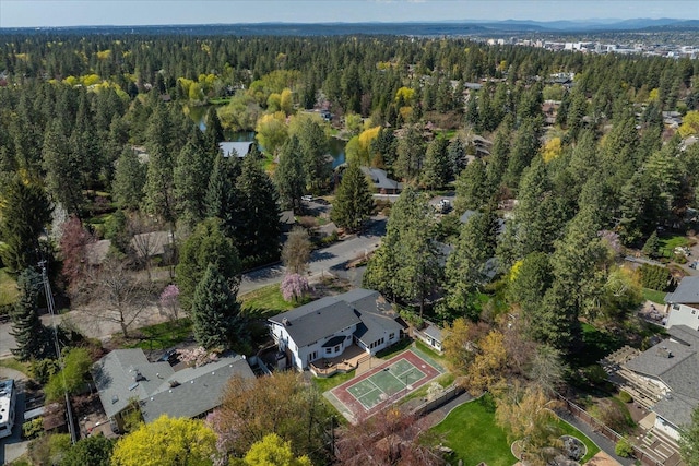 2711 S Pittsburg St, Spokane, WA 99203 - aerial view of property and surrounding area with a heavily wooded area