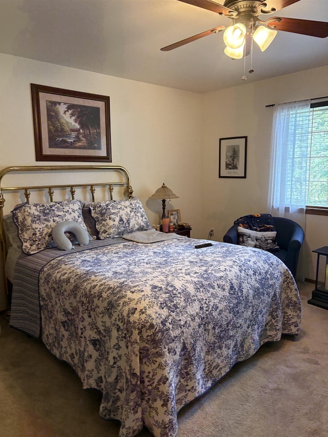 9306 E Lake Rd, Elk, WA 99009 - carpeted bedroom with ceiling fan