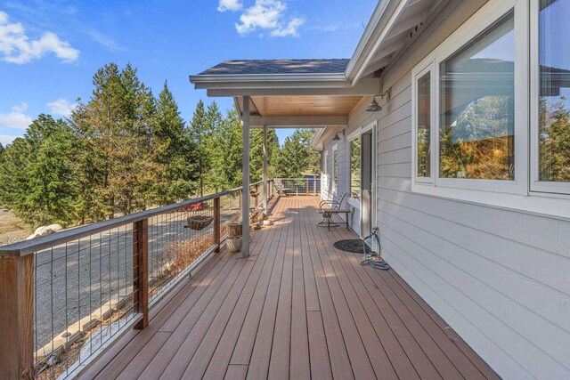 view of wooden terrace