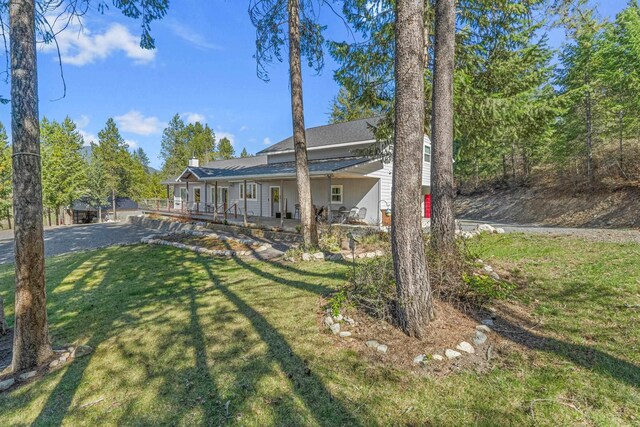 exterior space featuring covered porch