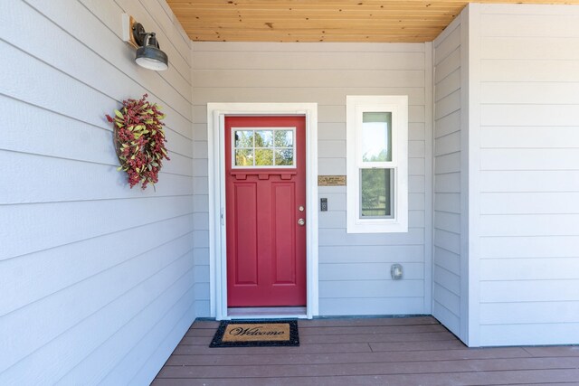 view of doorway to property