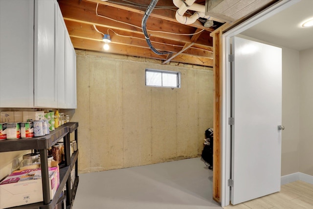 view of basement