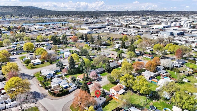 drone / aerial view with a residential view