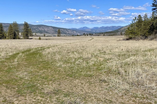 mountain view featuring a rural view
