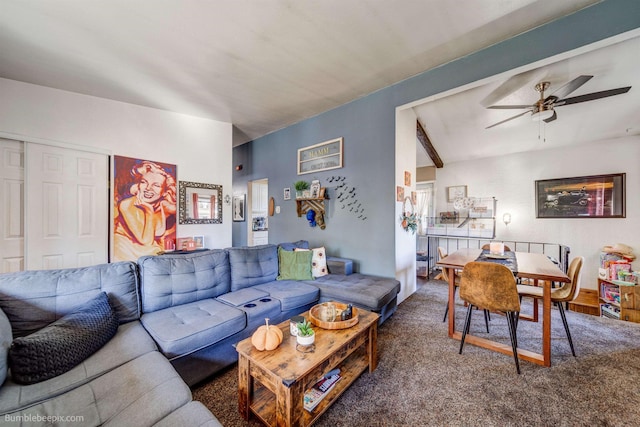 6503 N Calispel St, Spokane, WA 99208 - living room with a ceiling fan and carpet flooring