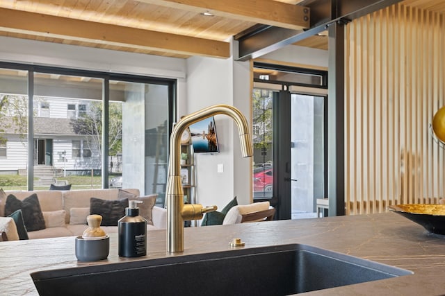 interior space with a sink