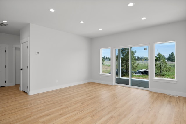 3621 W Montgomery Rd, Deer Park, WA 99006 - empty room with recessed lighting, baseboards, light wood-type flooring, and visible vents