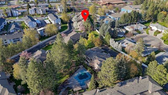 drone / aerial view featuring a residential view