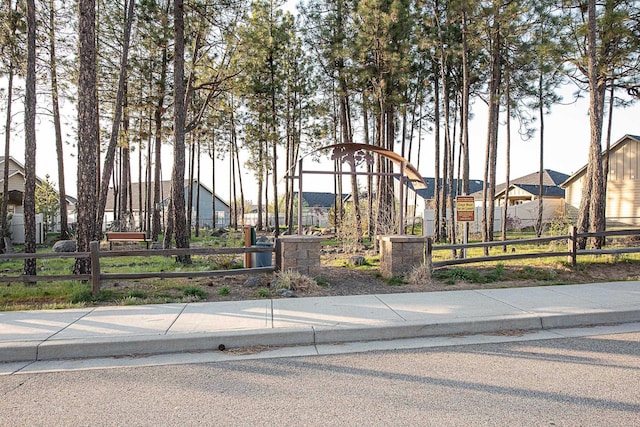 exterior space featuring fence