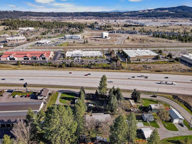 aerial view featuring a mountain view