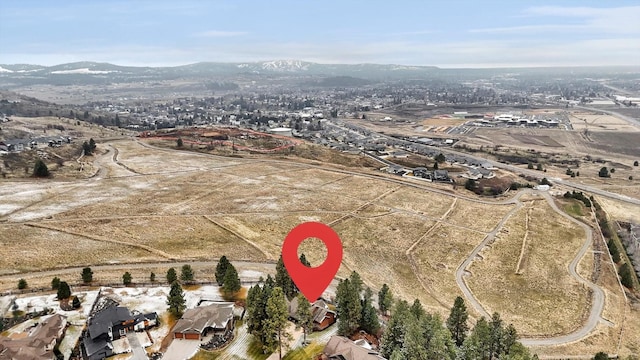 bird's eye view featuring a mountain view