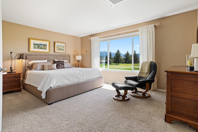 bedroom featuring baseboards and carpet flooring