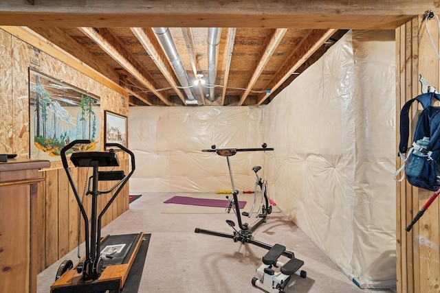 view of workout area