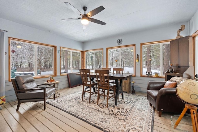 815 E Shelter Ln, Deer Park, WA 99006 - dining area featuring light wood-type flooring and a ceiling fan