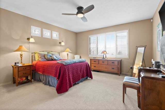 813 E Wandermere Estates Ln, Spokane, WA 99208 - bedroom with carpet floors and ceiling fan