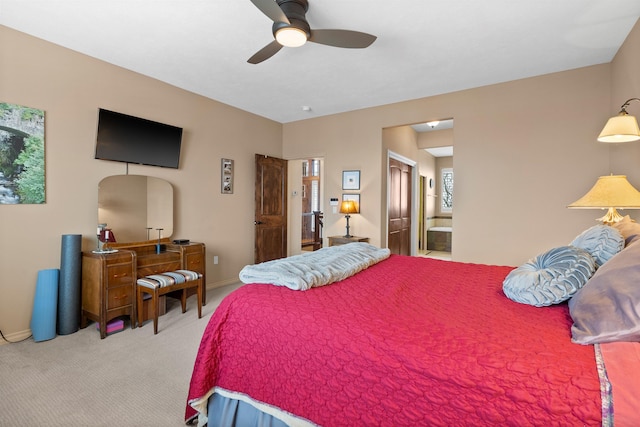 813 E Wandermere Estates Ln, Spokane, WA 99208 - carpeted bedroom featuring baseboards and ceiling fan
