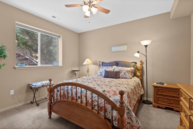 813 E Wandermere Estates Ln, Spokane, WA 99208 - bedroom featuring light carpet and a ceiling fan