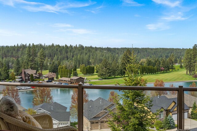 813 E Wandermere Estates Ln, Spokane, WA 99208 - water view with a forest