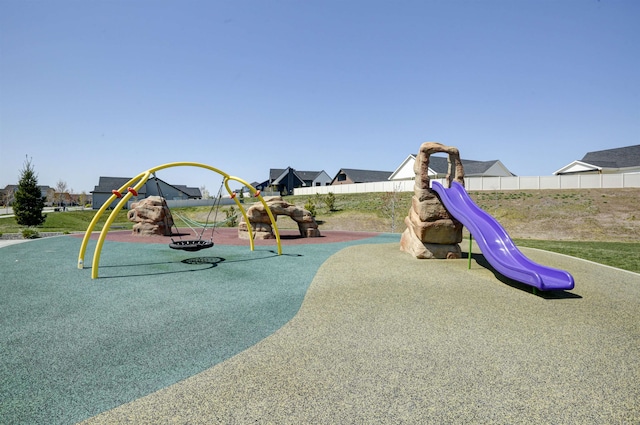 view of community jungle gym