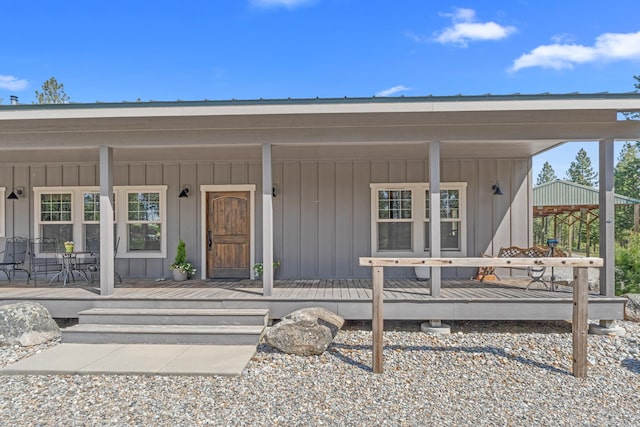 5034 Bittrich Antler Rd, Deer Park, WA 99006 - entrance to property with a porch and board and batten siding