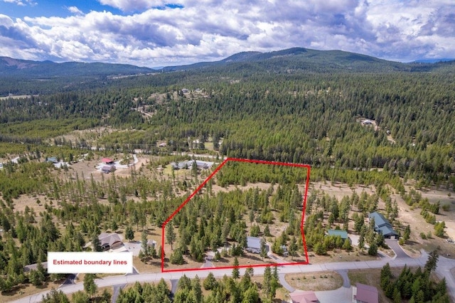 362 Panorama Dr, Newport, WA 99156 - birds eye view of property with a mountain view and a wooded view