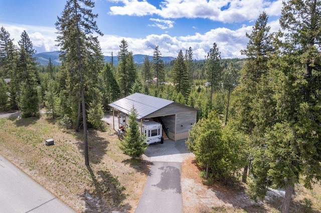 362 Panorama Dr, Newport, WA 99156 - aerial view featuring a view of trees and a mountain view