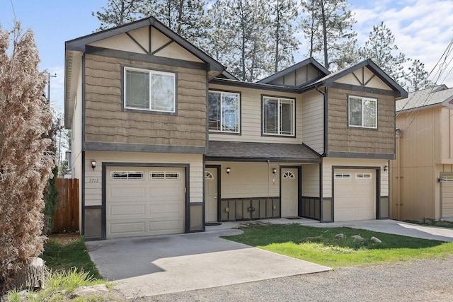 3713 S Harrison St, Spokane, WA 99224 - multi unit property featuring board and batten siding, an attached garage, and concrete driveway