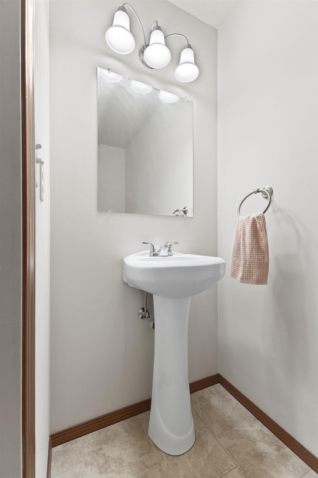 3713 S Harrison St, Spokane, WA 99224 - bathroom with baseboards and tile patterned floors