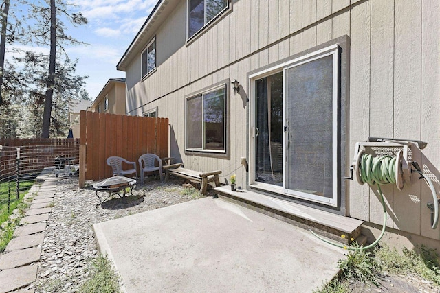 3713 S Harrison St, Spokane, WA 99224 - view of patio / terrace featuring fence and an outdoor fire pit
