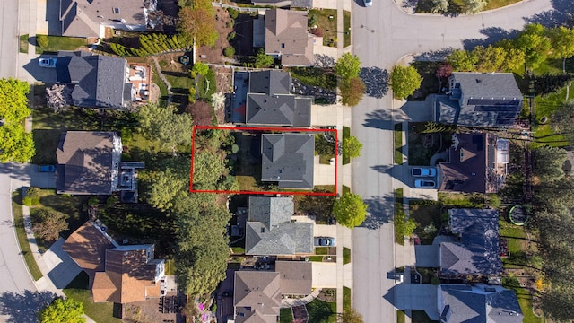 aerial view featuring a residential view