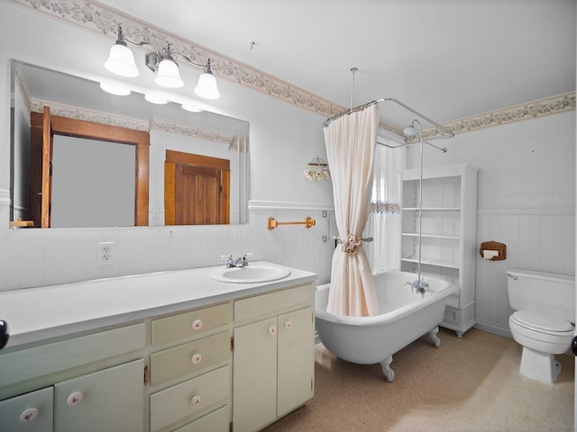218 S Broadway St, Tekoa, WA 99033 - bathroom featuring a wainscoted wall and vanity