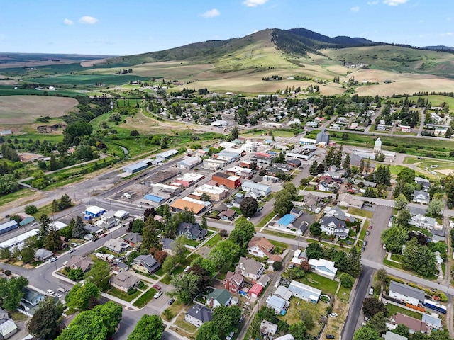 218 S Broadway St, Tekoa, WA 99033 - aerial view of property's location featuring nearby suburban area and mountains