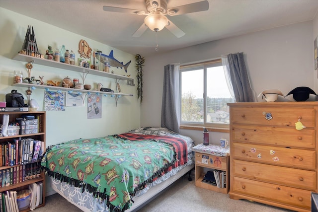 6805 Royal Ln, Spokane, WA 99208 - bedroom with carpet floors and a ceiling fan