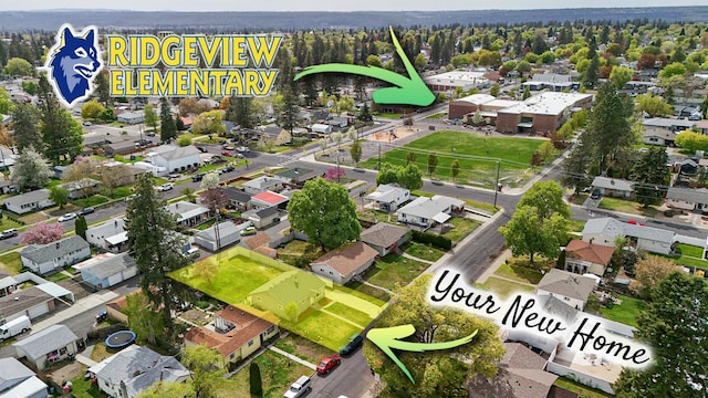 aerial view featuring a residential view